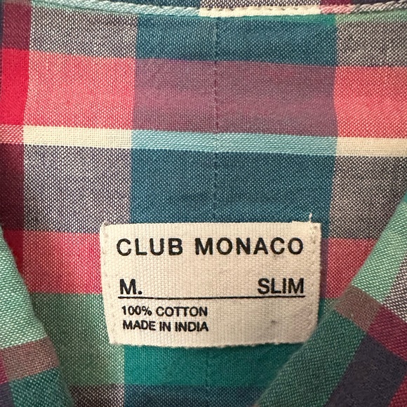 Club Monaco men’s M short sleeve button down - 100% cotton - excellent condition - Picture 2 of 3